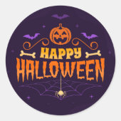 Spooky Happy Halloween Sticker – Feestelijk feest (Voorkant)