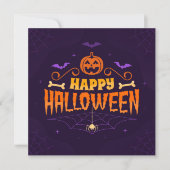 Spooky Happy Halloween Sticker – Feestelijk feest Kaart (Voorkant)