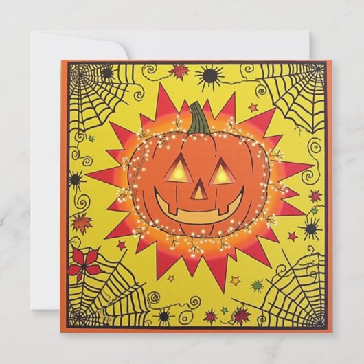 Spooky Happy Halloween Sticker Kaart (Voorkant)