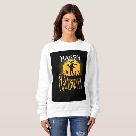 Spooky Happy Halloween Sweatshirt (Voorkant volledig)