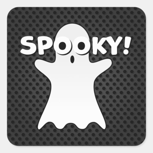 Spooky. Happy Halloween. Vierkante Sticker (Voorkant)