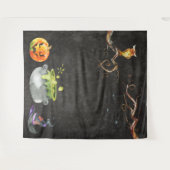 Spooky Happy Halloween Whimsical Photo Backdrop Wandkleed (Voorkant (horizontaal))