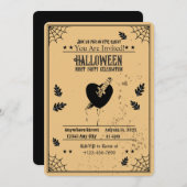 Spooky hart Halloween Party Uitnodiging (Voorkant / Achterkant)