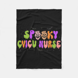 Spooky Hart Verpleegster Halloween Cardiovascular Fleece Deken
