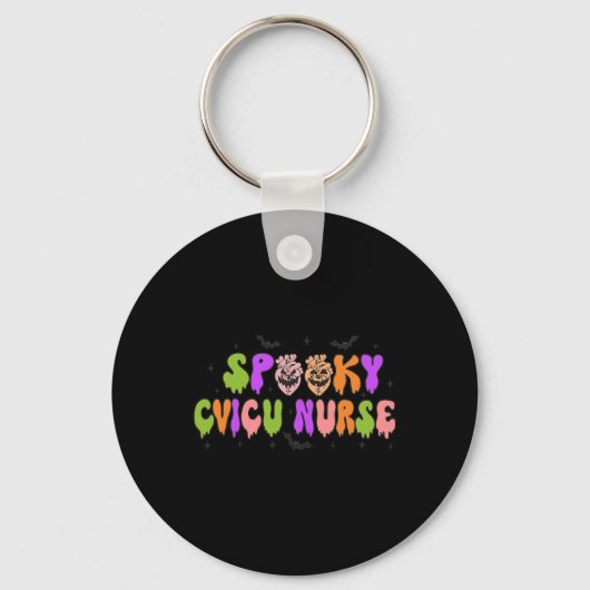 Spooky Hart Verpleegster Halloween Cardiovascular Sleutelhanger (Voorkant)