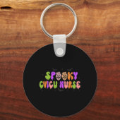 Spooky Hart Verpleegster Halloween Cardiovascular Sleutelhanger (Voorkant)