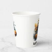 Spooky Haunted Castle Halloween Paper Cup Papieren Bekers (Rechts)