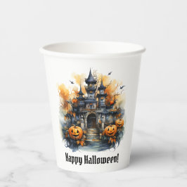 Spooky Haunted Castle Halloween Paper Cup Papieren Bekers
