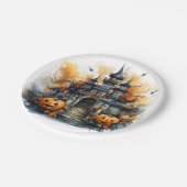 Spooky Haunted Castle Halloween papier Bord (Gekanteld)