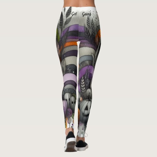 Spooky Haunted Forest Halloween Leggings (Achterkant)