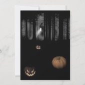 Spooky Haunted Forest Halloween Party Invitation Kaart (Achterkant)