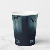 Spooky Haunted Forest Halloween Party Papieren Bekers (Links)