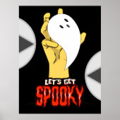 Spooky Haunted Ghost Hand Halloween Posters (Voorkant)