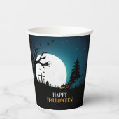 Spooky Haunted Graveyard Halloween Paper Cups Papieren Bekers (Achterkant)