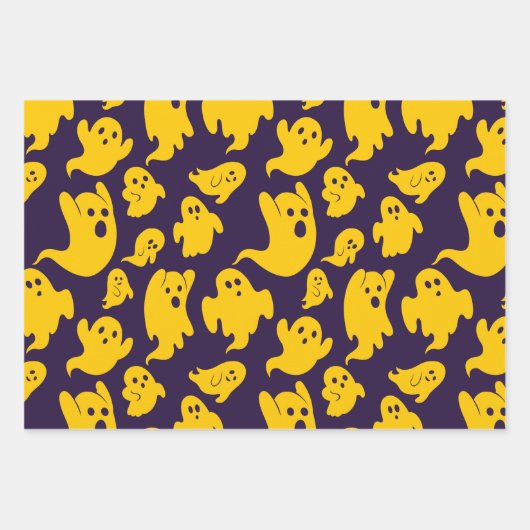 Spooky Haunted Halloween Pattern Inpakpapier Vel (Voorkant 2)