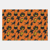 Spooky Haunted Halloween Pattern Inpakpapier Vel (Voorkant)