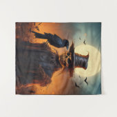 Spooky Haunted Halloween Scare Crow Wandkleed (Voorkant (horizontaal))