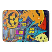 Spooky Haunted House artwork Badmat (Voorkant)
