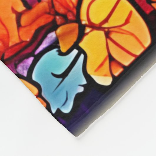 Spooky Haunted House artwork Fleece Deken (Hoek)