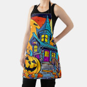 Spooky Haunted House artwork Schort (Insitu)