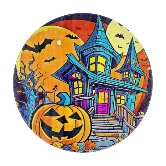 Spooky Haunted House artwork Snijplank (Voorkant)