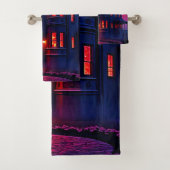 Spooky Haunted House bij Dusk Design Bad Handdoek (Insitu)