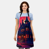 Spooky Haunted House bij Dusk Design Schort (Gedragen)