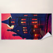 Spooky Haunted House bij Dusk Design Strandlaken (Voorkant)