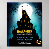Spooky Haunted House Costume Halloween Party Poster (Voorkant)