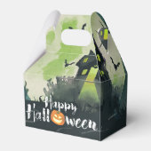 Spooky Haunted House Costume Night Sky Halloween Bedankdoosjes (Voorkant Zijde)