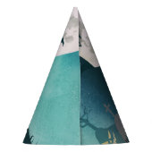 Spooky Haunted House Costume Night Sky Halloween Feesthoedjes (Achterkant)