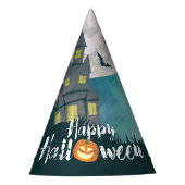 Spooky Haunted House Costume Night Sky Halloween Feesthoedjes (Voorkant)