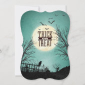 Spooky Haunted House Costume Night Sky Halloween Kaart (Achterkant)