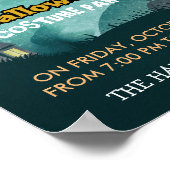 Spooky Haunted House Costume Night Sky Halloween Poster (Hoek)