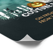 Spooky Haunted House Costume Night Sky Halloween Poster (Hoek)