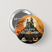 Spooky Haunted House Costume Night Sky Halloween Ronde Button 5,7 Cm (Voorkant /achterkant)