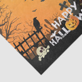 Spooky Haunted House Costume Night Sky Halloween Tissuepapier (Detail)