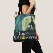 Spooky Haunted House Costume Night Sky Halloween Tote Bag (Dichtbij)