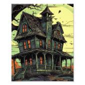 Spooky Haunted House Foto Afdruk (Voorkant)
