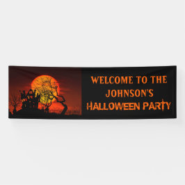Spooky Haunted House & Full Moon Halloween Party Spandoek