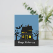 Spooky Haunted House Halloween Briefkaart (Staand voorkant)