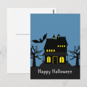 Spooky Haunted House Halloween Briefkaart (Voorkant / Achterkant)