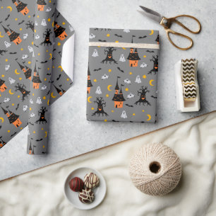 Spooky Haunted House Halloween Cadeaupapier