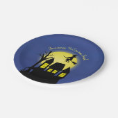 Spooky Haunted House Halloween Custom Papieren Bordje (Gekanteld)