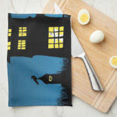 Spooky Haunted House Halloween Decorative Theedoek (Quarter Fold)