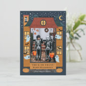 Spooky Haunted House Halloween Foto (Staand voorkant)