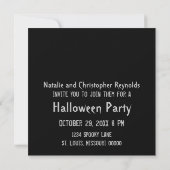 Spooky Haunted House Halloween Invite Kaart (Achterkant)