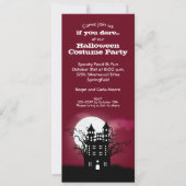 Spooky Haunted House Halloween Kaart (Voorkant)