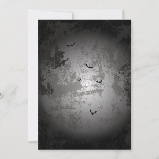 Spooky Haunted House Halloween Kaart (Achterkant)