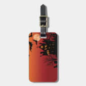Spooky Haunted House Halloween Night Bagagelabel (Voorkant verticaal)